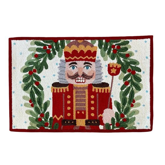 Peking Handicraft NUTCRACKER Hooked Rug 2X3 Christmas Holiday Home Decor New - Picture 1 of 14